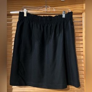 J Crew Black wool pull-on mini skirt